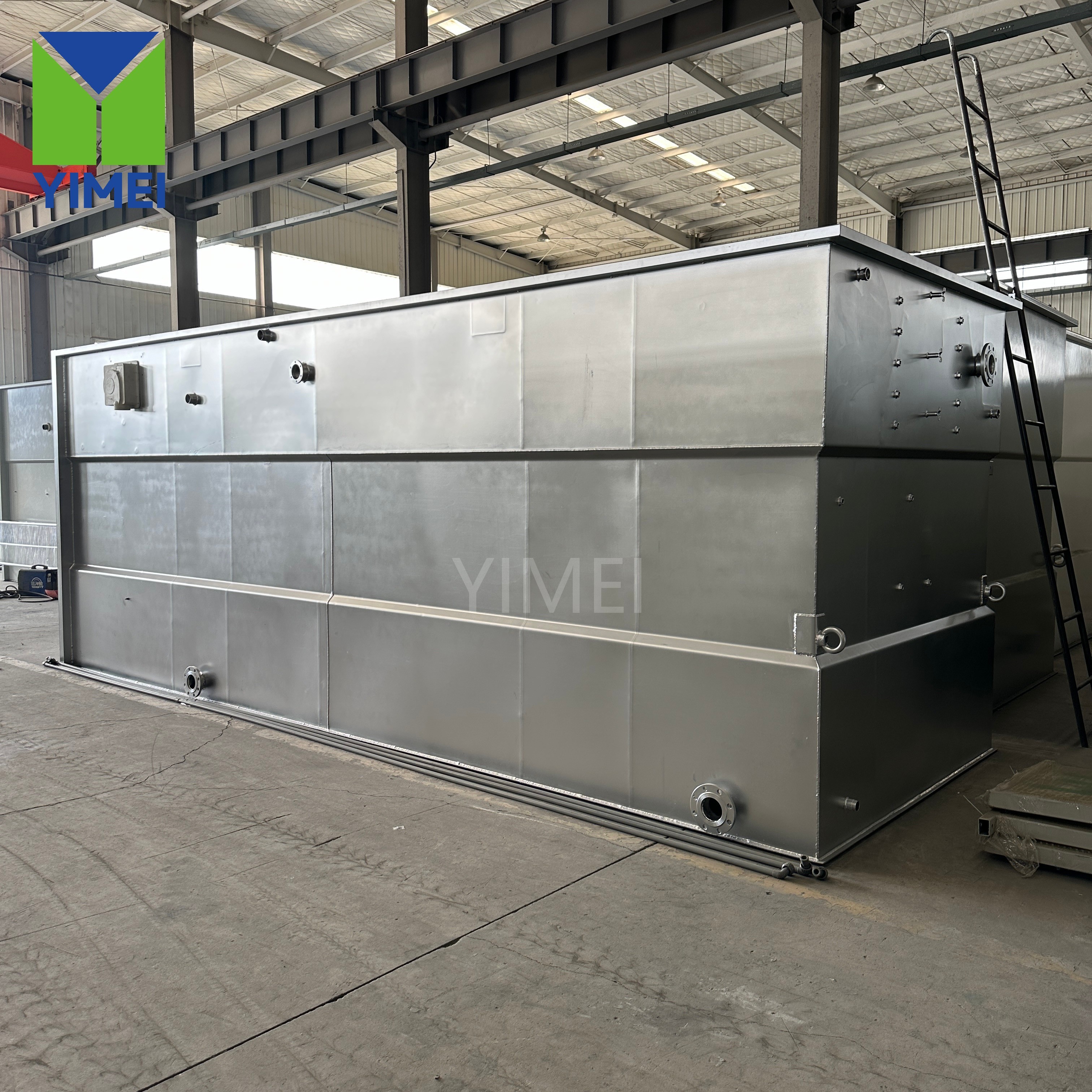 Complete System – EC + DAF + MBBR for Peru Stainless steel integrated system with electrocoagulation DAF and MBBR for Peru