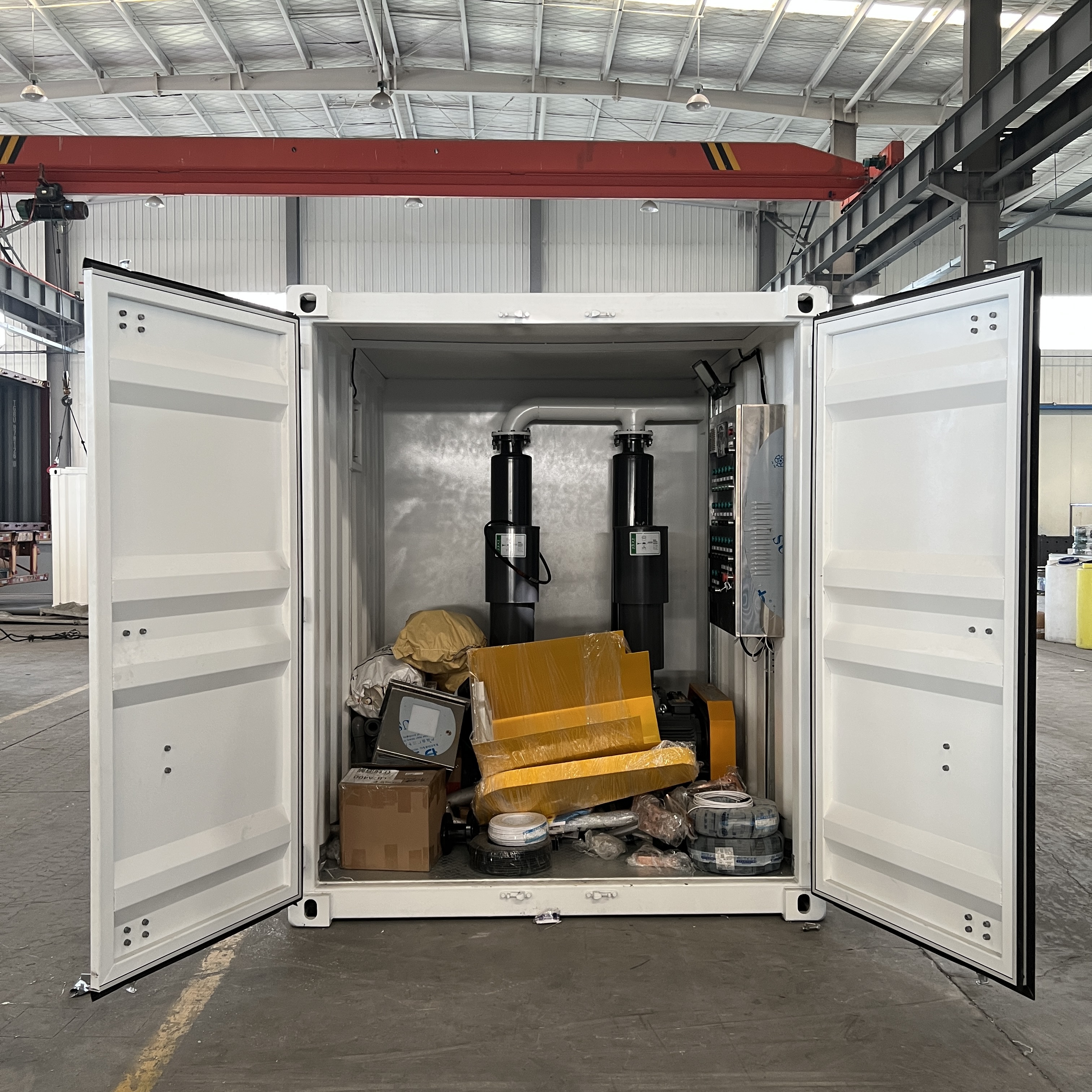 Corrugated integrated wastewater treatment system for C&ocirc;te d'Ivoire