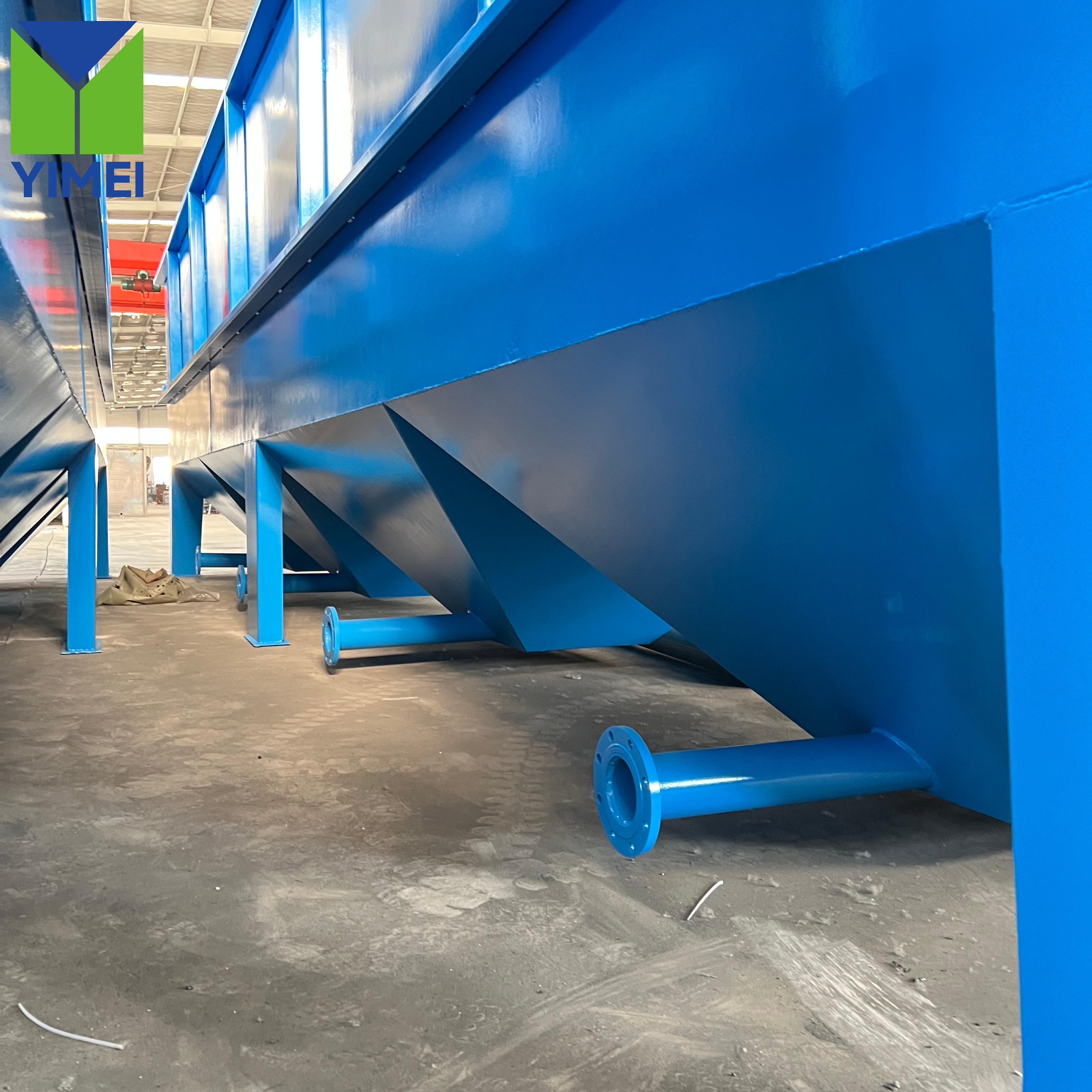 Blue industrial lamella clarifier with tube settler media