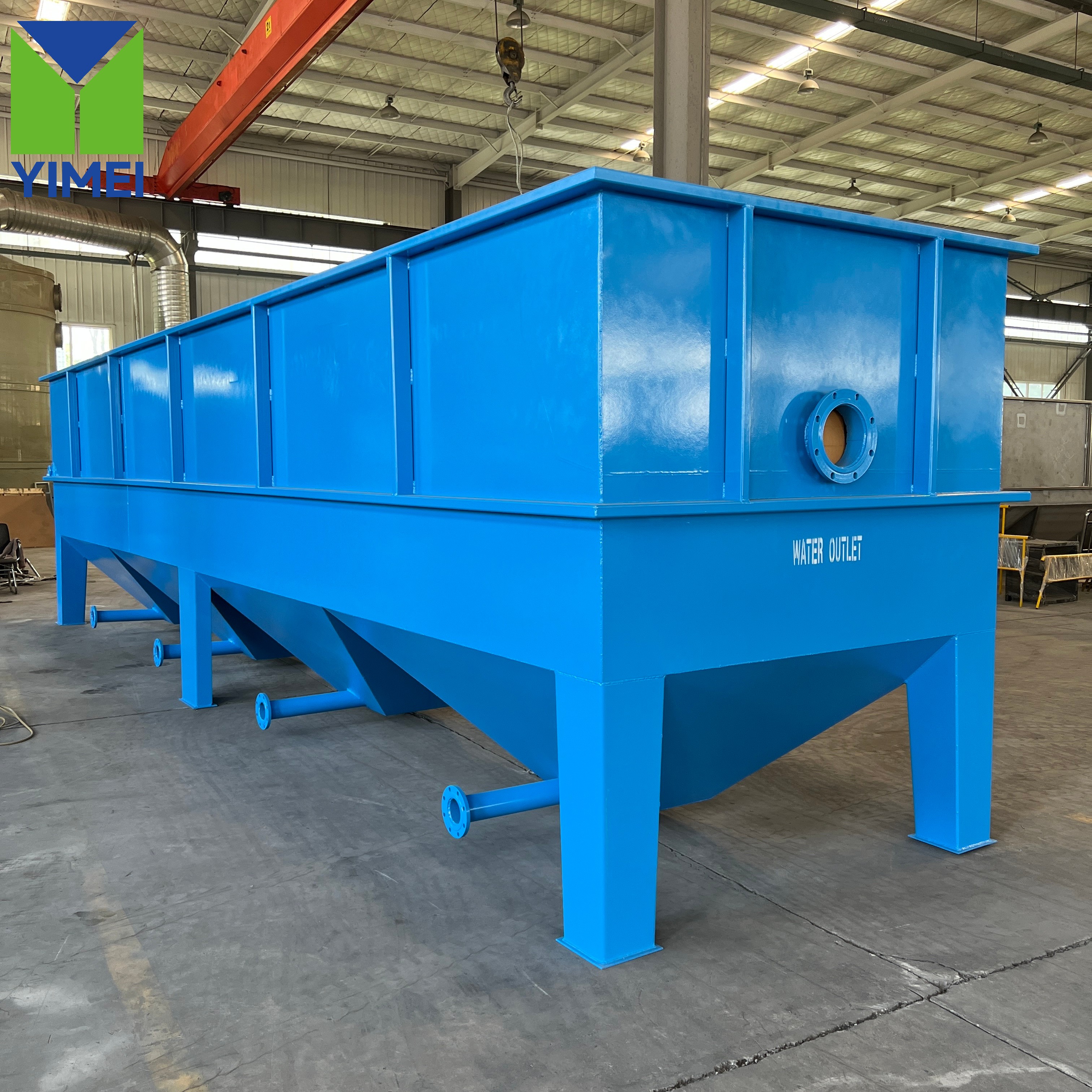 Blue industrial lamella clarifier with tube settler media