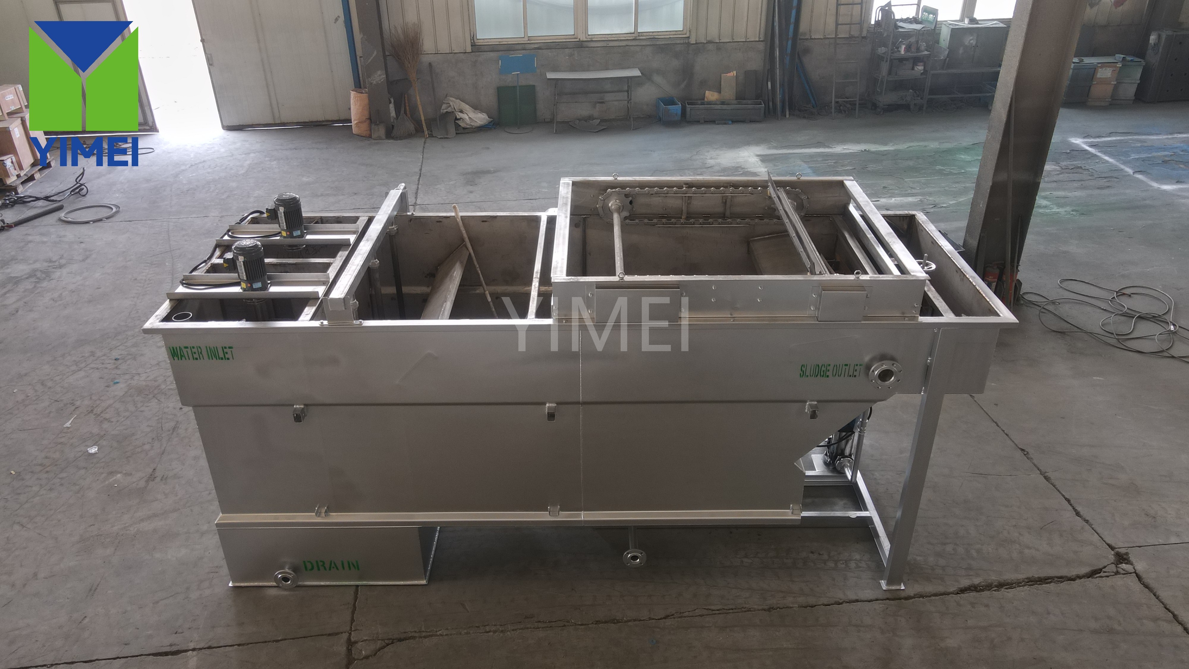 Stainless steel DAF system with silver powder coating for Pakistan project
