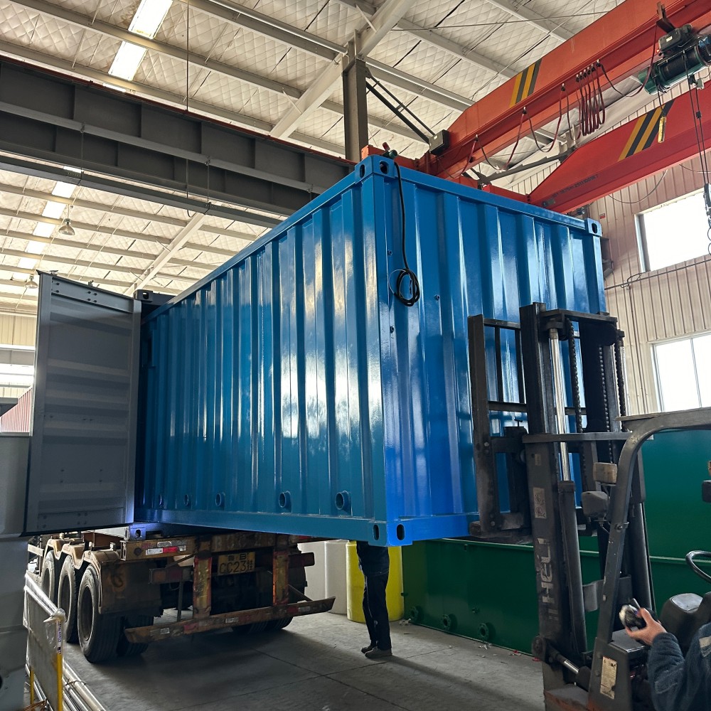 Containerized wastewater treatment plant with MBBR and DAF