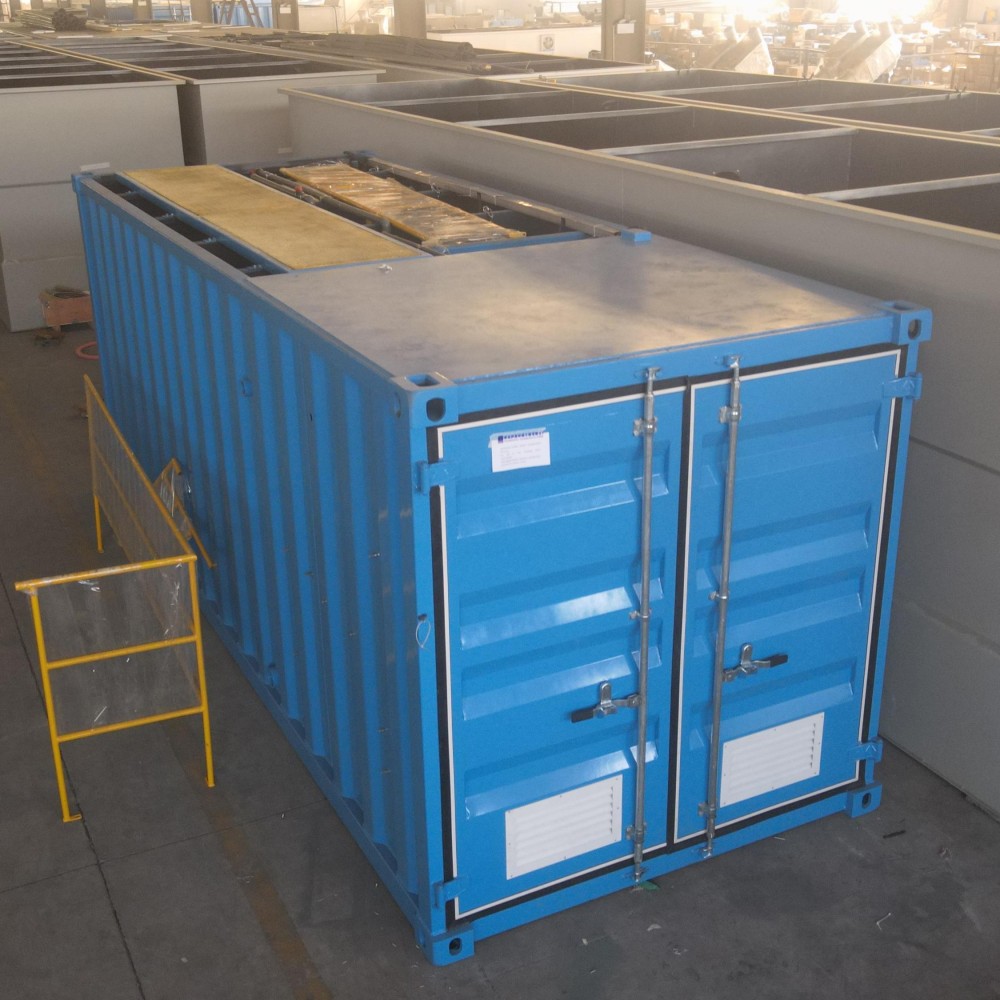 Containerized wastewater treatment plant with MBBR and DAF