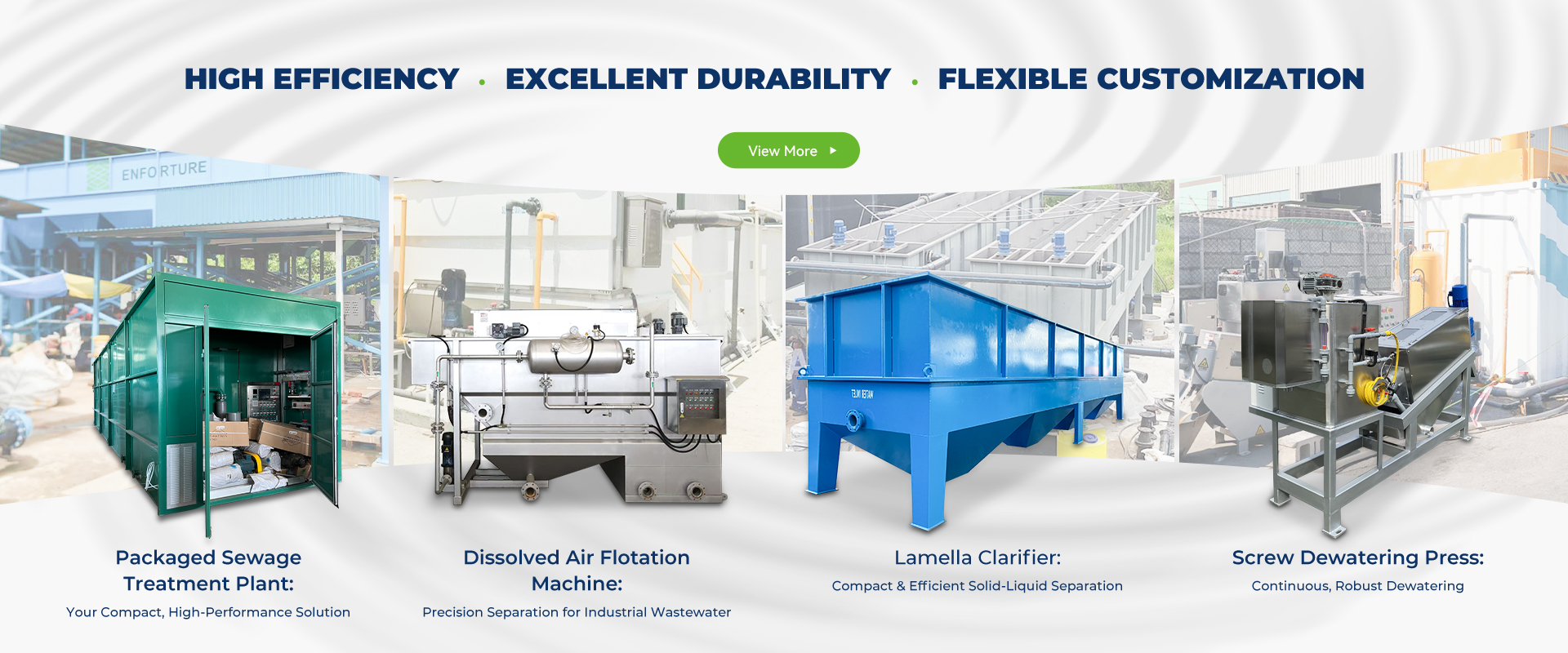 wastewater treatment equipment packaged sewage treatment plant daf machine lamella clarifier screw press