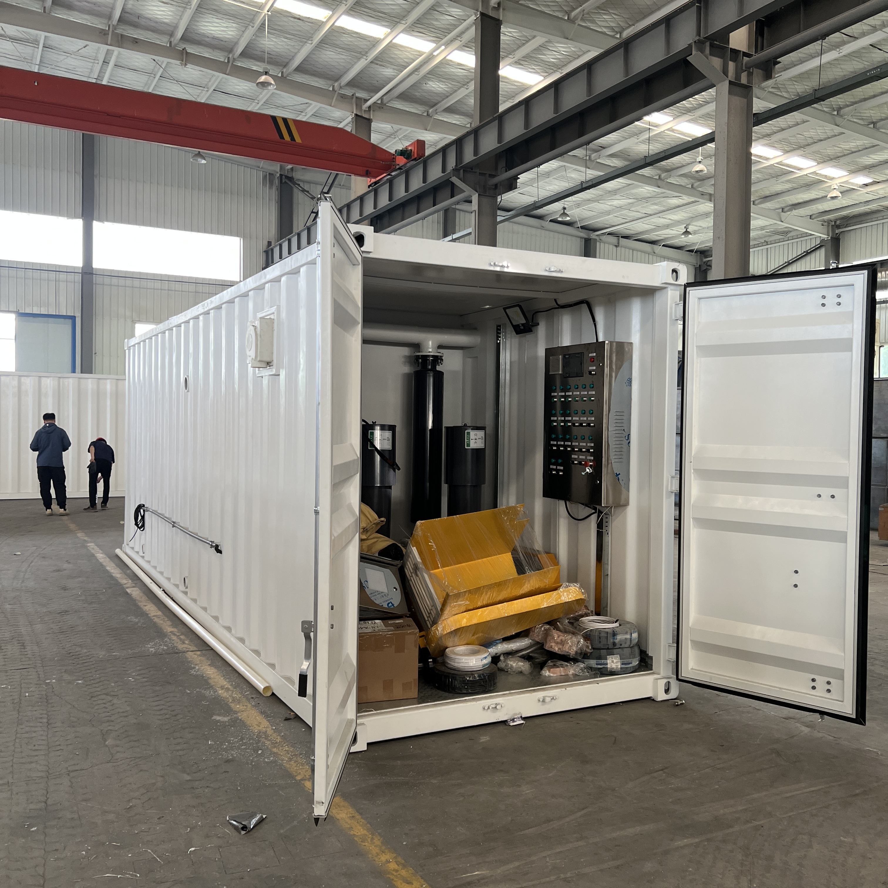 Corrugated integrated wastewater treatment system for C&ocirc;te d'Ivoire 