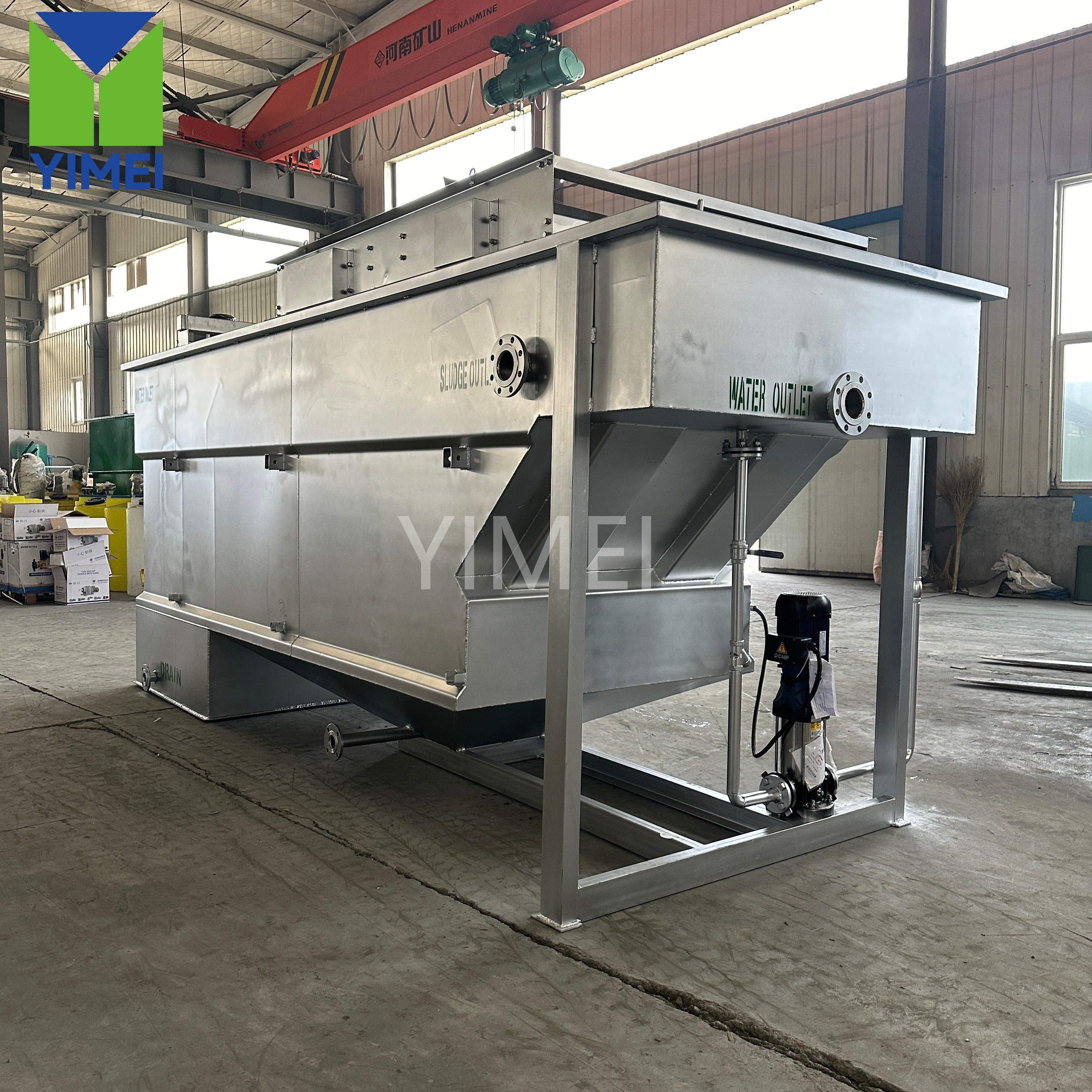 Stainless steel DAF system with silver powder coating for Pakistan project