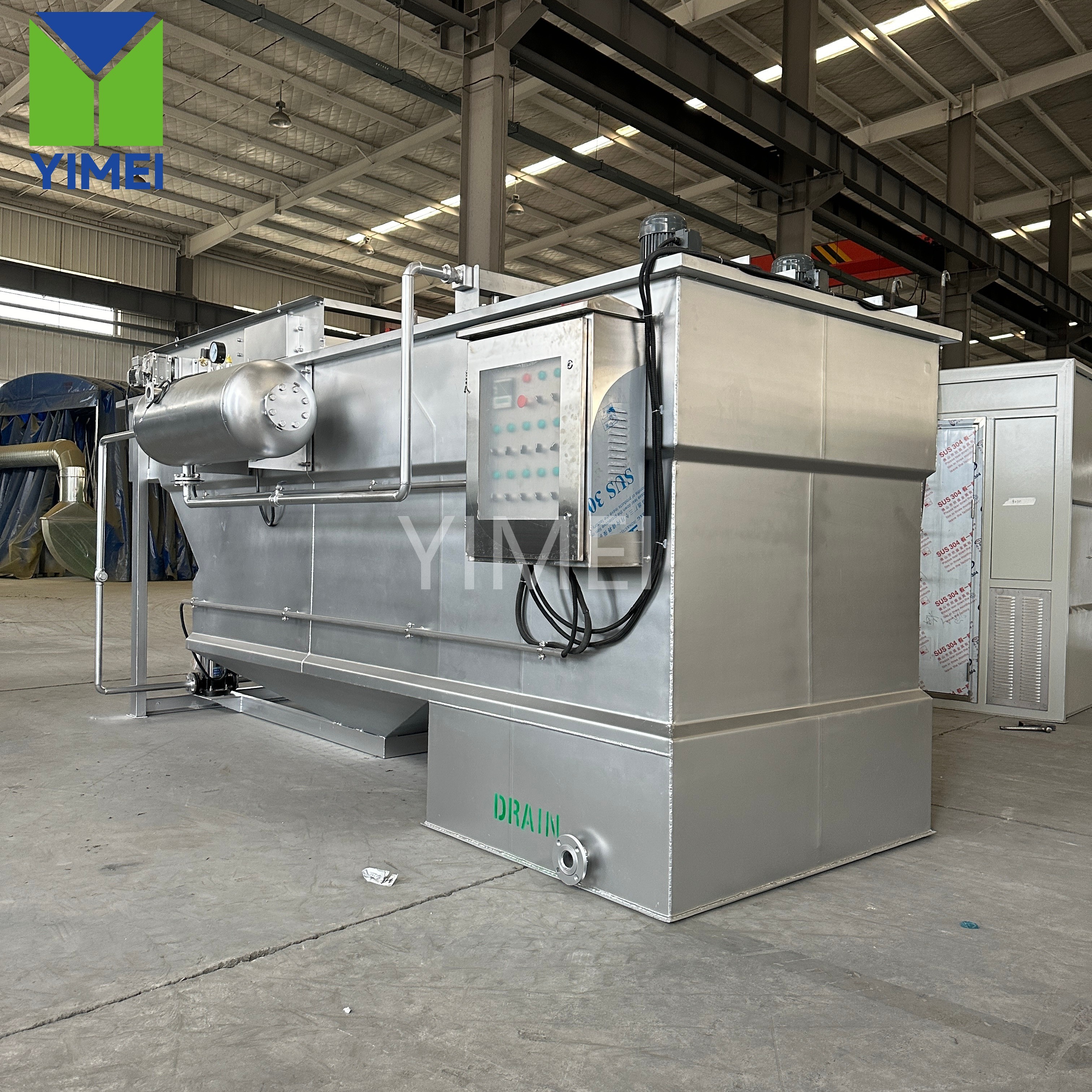 Stainless steel DAF system with silver powder coating for Pakistan project