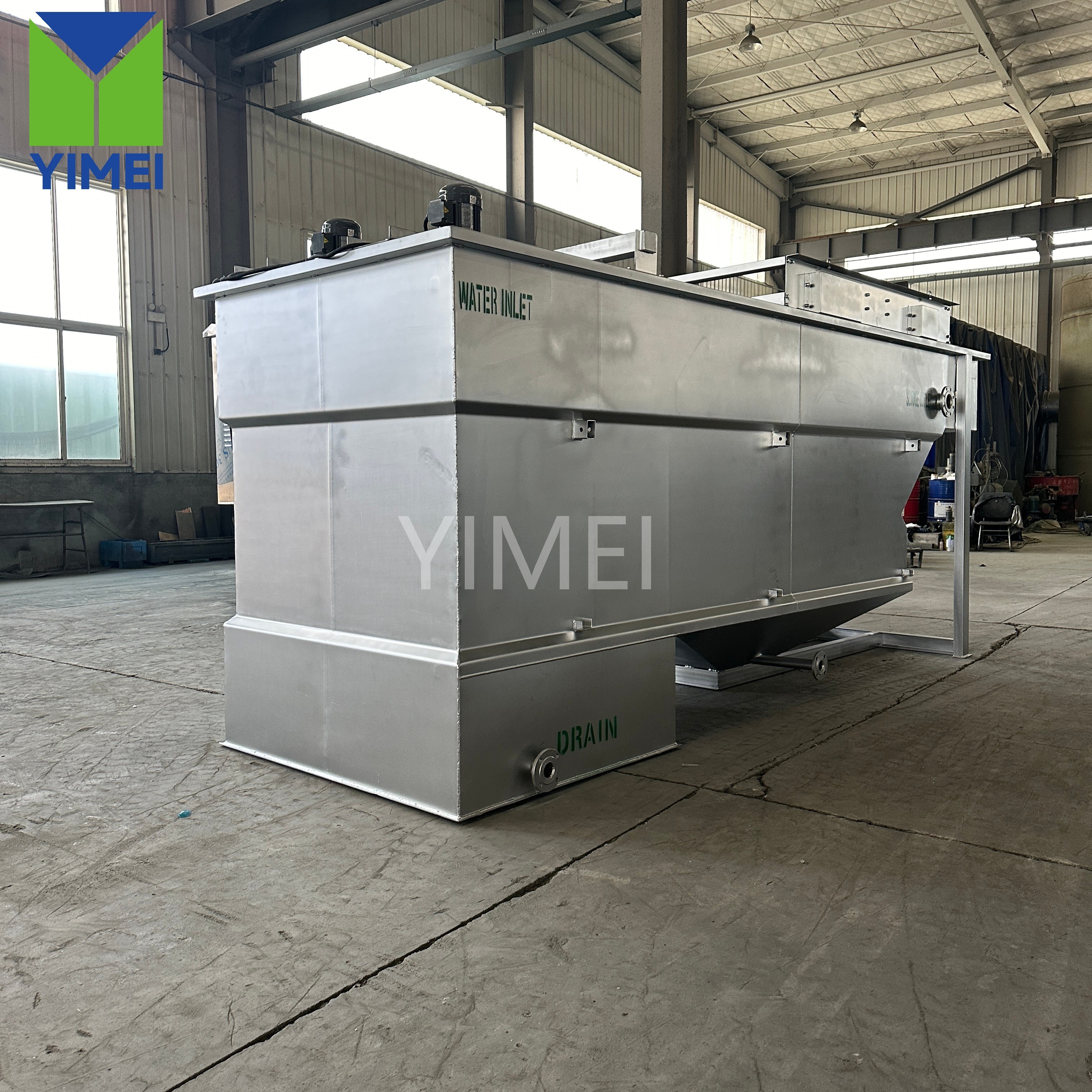 Stainless steel DAF system with silver powder coating for Pakistan project
